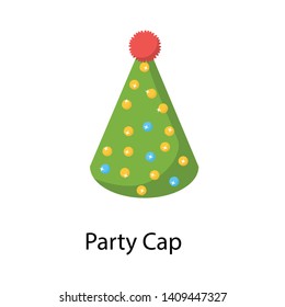 
Isometric icon design in party cap 
