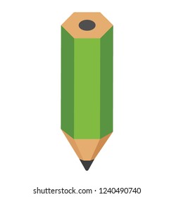 isometric  icon design of pencil, sketching pencil