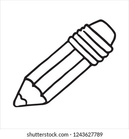 Isometric icon design of pencil, sketching pencil