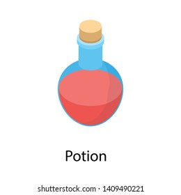 
Isometric icon design of potion 
