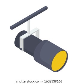Isometric icon of disco light vector design