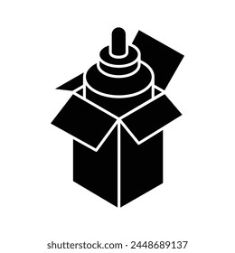 An isometric icon of dropper bottle in modern design style