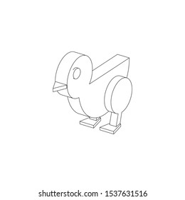 isometric icon of a duck
