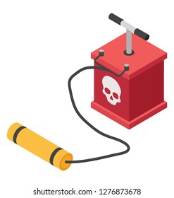 Isometric icon of dynamite