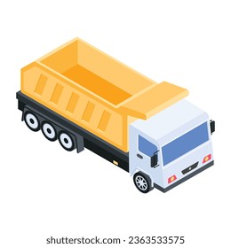 An isometric icon of farm dumper