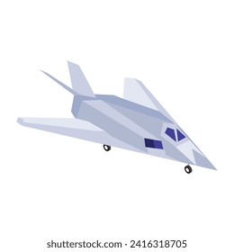 Icono isométrico de un avión de combate
