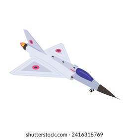 Isometric icon of a fighter jet