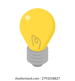 Isometric icon illustration: Light bulb