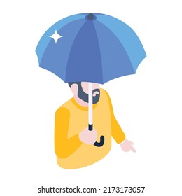 An isometric icon of insurance support 

