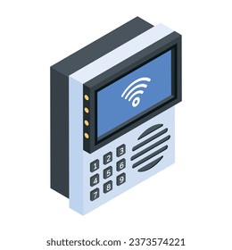 Isometric icon of an internet tv 