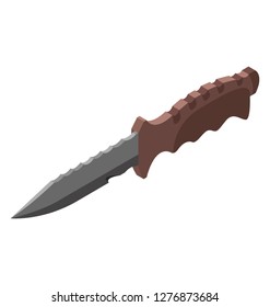 Isometric icon of knife.
