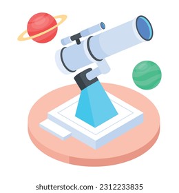 Icono isométrico de la investigación de laboratorio 