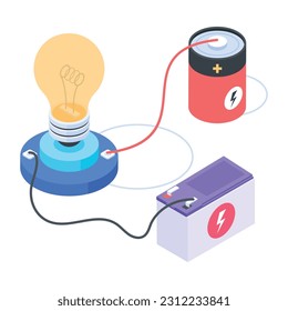 An isometric icon of laboratory research 