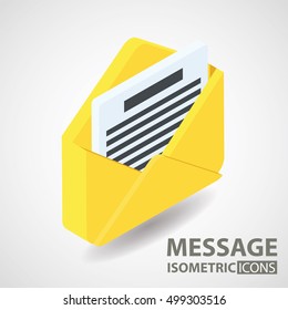 Isometric Icon. Message