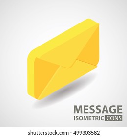 isometric icon. message