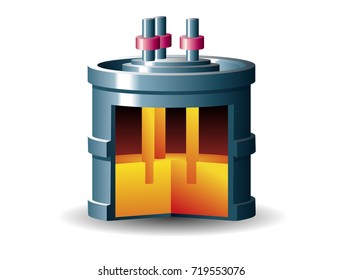 
isometric icon metallic float, vector