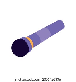 Isometric icon of microphone on white background vector illustration