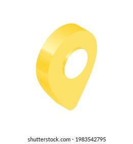 Isometric Icon. Modern Flat Vector Illustration. Location Symbol. Social Media Template.