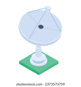 Here’s an isometric icon of parabolic dish 