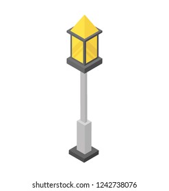 Isometric icon of a park light