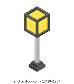 Isometric icon of a park light