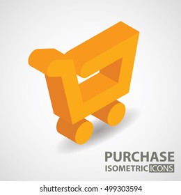 isometric icon. purchase