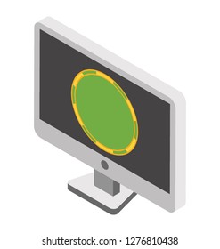 Isometric icon of radar