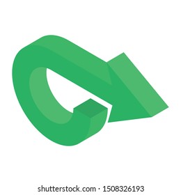 
Isometric icon of redo arrow vector 
