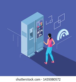 Isometric icon set technology design