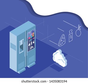 Isometric icon set technology design