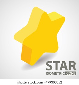 isometric icon. star