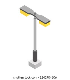 Isometric icon of a street light
