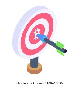 An isometric icon of a target

