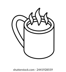 An isometric icon of teacup in modern design style, ready for premium use