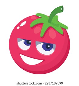 An isometric icon of tomato, healthy food