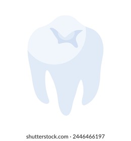 Isometric icon of tooth in trendy style, up for premium use