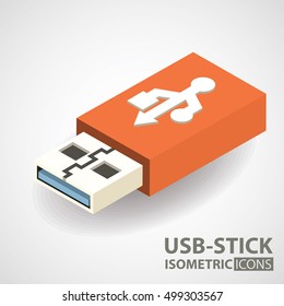 isometric icon. usb