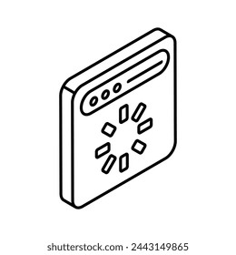 An isometric icon of website loading in modern design style, ready to use