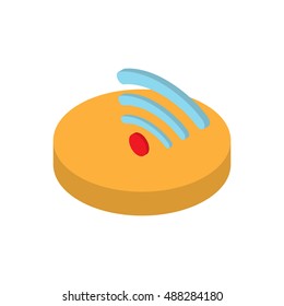 Isometric icon wi-fi functions in a mobile phone. Modern isometric concept