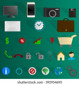 Isometric icons.