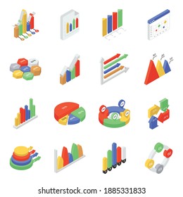 
Isometric Icons of Data Infographics