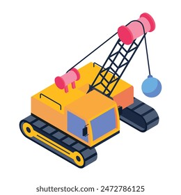 Isometric Icons Featuring Industrial Machinery