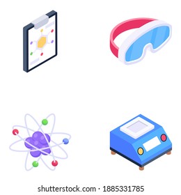 
Isometrische Symbole des Pakets "Science and Technology Devices"