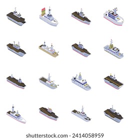 Isometric Icons of War ships 

