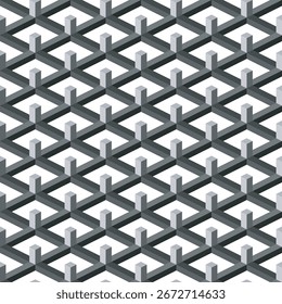 Isometrische Illusion 3D-Block-Raster nahtlose abstrakte Muster Hintergrund