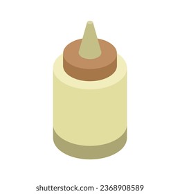 Isometric illustrated glue in vector