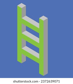 isometric illustrated ladder test vector design illustration