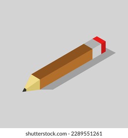 Isometrischer illustrierter Stift auf Hintergrund