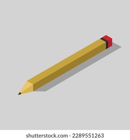 Isometrischer illustrierter Stift auf Hintergrund