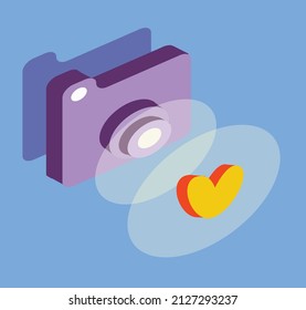 isometric illustration with camera 1